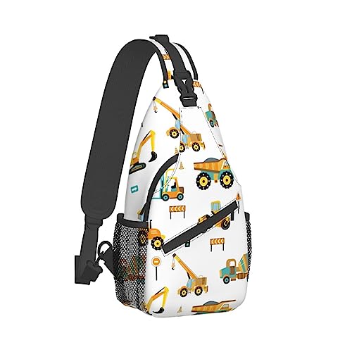 Mode-Sporttaschen für Damen, Diebstahlschutz, kompatibel mit Cute Construction Bulldozer Excavator, Umhängetasche mit Kleiner Tasche, Mehrzweck-Rucksack/Tagesrucksack/Tasche für Radfahren, Wandern von DJNGN