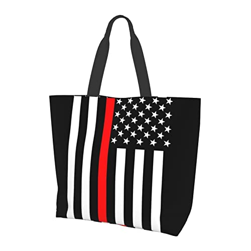 Niedliche Einkaufstasche mit Flagge, groß, für Damen, lässig, Umhängetasche, Handtasche, wiederverwendbar, patriotische Einkaufstasche von DJNGN