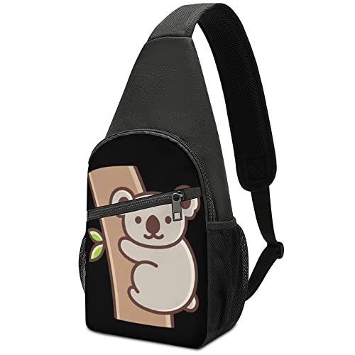 Niedlicher Cartoon-Koala-Umhängerucksack, Schultertasche, leicht, mit einem Riemen, Schultertasche, Reisen, Wandern, Tagesrucksack von DJNGN