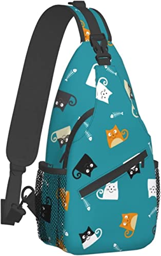 Schultertasche mit Hundepfoten-Motiv, für Reisen, Umhängetaschen für Damen, Sling-Rucksack, Outdoor, Radfahren, Wandern von DJNGN