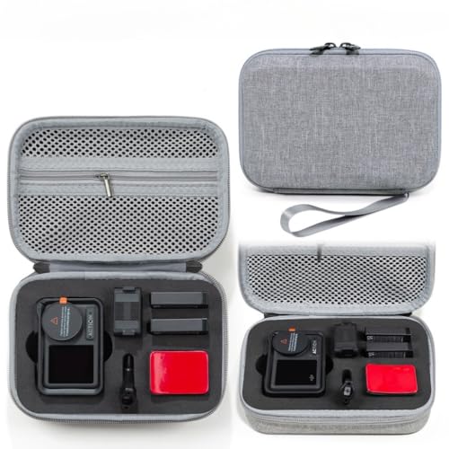 DJYILUF Tragetasche für DJI OSMO Action 5 Pro, Tragbar Tragetasche für DJI OSMO Action 5 Pro, Taschen Wasserfestes Gehäuse Kamera Reise Transportkoffer Schutz Case (Grau(A)) von DJYILUF