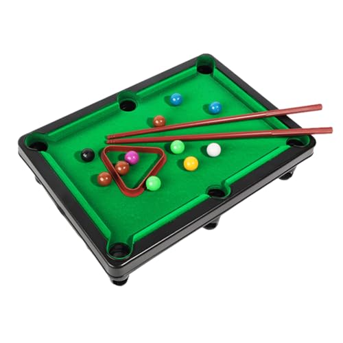 DKIIL NOIYB Mini Billardtisch-Set, Tischbillard Kinder & Erwachsene, Billard Zubehör, Mini Spiele für Kinder, Tragbarer Billardtisch Klein, Billard Zubehörmit 11 Bällen, 2 Queues und 1 Dreieck von DKIIL NOIYB