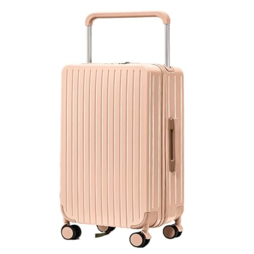 DLLSZS Koffer Breites Trolley-Gepäck, Damen-Universal-Radgepäck, Großhandel, 20-Zoll-Passwort-Box, ausgewählte Herrentaschen Suitcase (Color : Pink, Size : 22) von DLLSZS