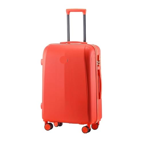 DLLSZS Koffer Kleiner Koffer, Lederkoffer, Trolley-Koffer, Gut Aussehender Neuer Reisekoffer, Pinghu-Passwortfeld Mit Reißverschluss Suitcase (Color : Red, Size : 26) von DLLSZS
