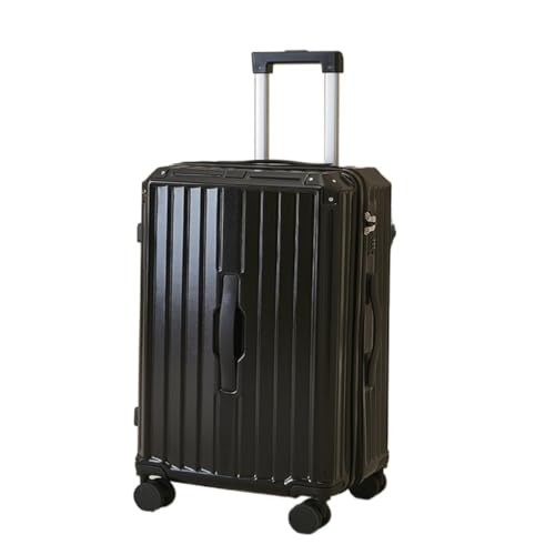 DLLSZS Koffer Koffer Passwort Box Koffer Herren Und Damen Ins Trend Trolley Case Herren Universal Wheel Zipper Case Suitcase (Color : Black, Size : 26) von DLLSZS