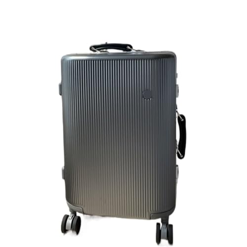 DLLSZS Koffer Koffer Passwort Box Koffer Herren und Damen Ins Trend Trolley Case Herren Universal Wheel Zipper Case Suitcase (Color : Gray, Size : 20) von DLLSZS