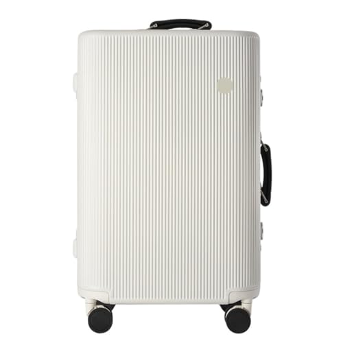 DLLSZS Koffer Koffer Passwort Box Koffer Herren und Damen Ins Trend Trolley Case Herren Universal Wheel Zipper Case Suitcase (Color : White, Size : 20) von DLLSZS