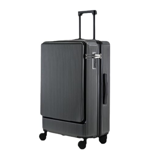 DLLSZS Koffer Neues Herren- und Damengepäck, multifunktionale, vorne öffnende Reisecode-Box, 20 Zoll, for Boarding-Geschäfte Suitcase (Color : Gray, Size : 22) von DLLSZS