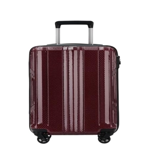 DLLSZS Koffer Ultraleichter Koffer aus Polycarbonat-Aluminiumfaser, geräuschloser Universal-Rollen-Trolley-Koffer for Männer und Frauen Suitcase (Color : Red, Size : A) von DLLSZS