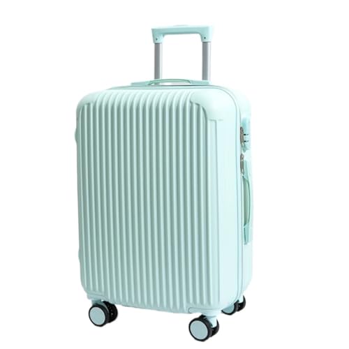 Koffer Koffer, verschleißfester Koffer, Trolley-Koffer, Boarding-Koffer for Herren und Damen, Universal-Rad-Passwortbox Suitcase (Color : Green, Size : A) von DLLSZS