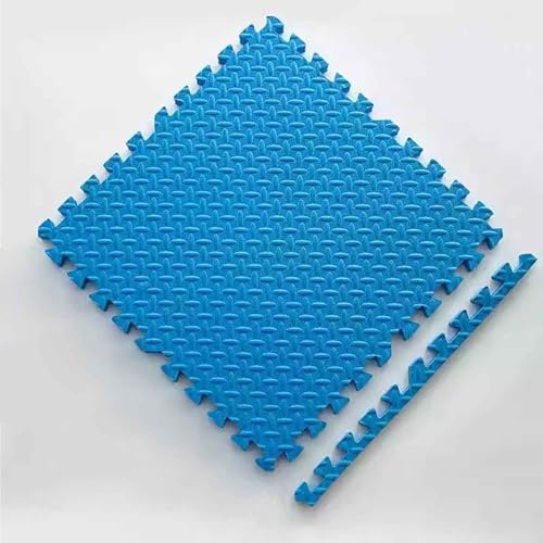 Interlocking Foam Floor Mats Soft 30x30x1.2cm (9 Mats) Non-Slip Protective Flooring Matting for Home, Workout and Exercise Use(Blau) von DMCHENGMA