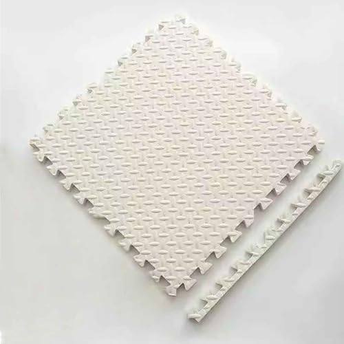 Interlocking Foam Floor Mats Soft 30x30x1.2cm (9 Mats) Non-Slip Protective Flooring Matting for Home, Workout and Exercise Use(Weiß) von DMCHENGMA