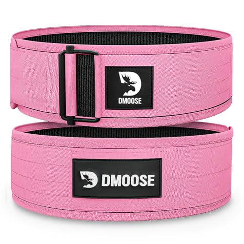 DMoose Fitnessgürtel mit automatischer Verriegelung, bietet Lendenwirbelstütze und Stabilität, 10,2 cm Nylon-Gewichthebergürtel für Frauen mit verstellbarer Schnalle, Workout-Rückengürtel für Männer von DMoose Fitness