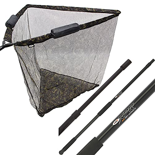 DNA Leisure 106,7 cm Dual Float Kescher Karpfenangeln in Camo mit 2 m Teleskopstiel und Koffer NGT von DNA Leisure