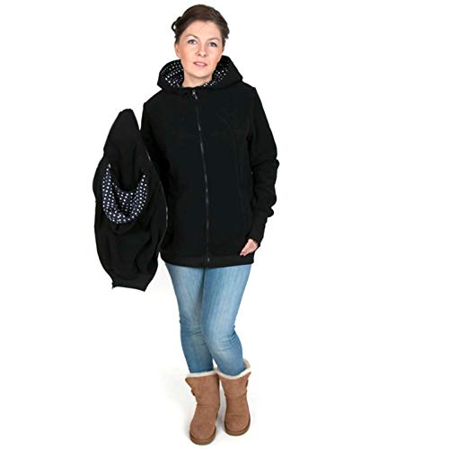 DNJKH 3 in 1 Allwetter Tragejacke für Mama + Baby, Umstandsjacke mit Reißverschluss, Winter Sportliche Jacke,7,XL von DNJKH