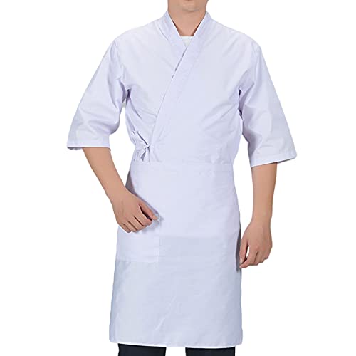 DNJKH Herren Kochkleidung Koch Uniform Japanischer Stil für Bakery Cafe Food Service von DNJKH