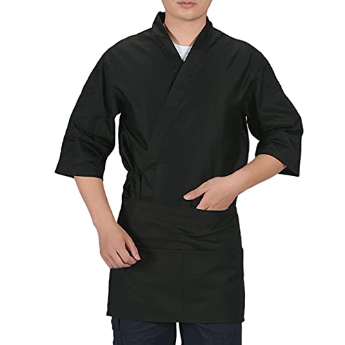 DNJKH Herren Kochkleidung Koch Uniform Japanischer Stil für Bakery Cafe Food Service von DNJKH