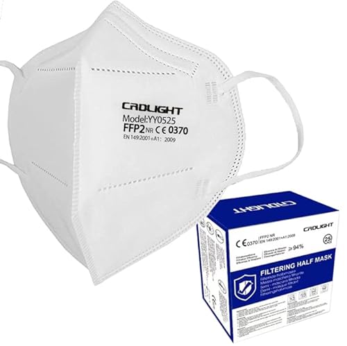CRDLIGHT FFP2-Masken - 1000er-Set - Mit Komfort und Abdichtung - FFP2-Atemschutzmaske ohne Ventile -Bieten Sie maximale Sicherheit von DOC