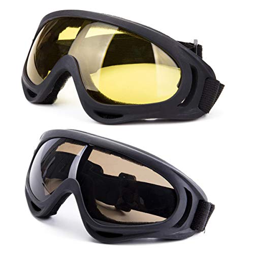 DODOING Skibrille Motocross Goggle Anti Fog UV Augenschutz Schutzbrille Sportbrille Schneebrille Wintersport Brille Winddicht Staubschutz Motorradbrillen Snowboardbrille Schneebrille von DODOING