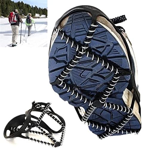 DOHAPPYS Anti-Rutsch-Schuhe Eisgriffe, 1 Paar Universal Anti-Rutsch Schnee Klampen Schuhe Eisgreifer Winter Walker Traktionsgerät zum Wandern, Spazieren, Joggen (Fit 35-43 Größen) von DOHAPPYS