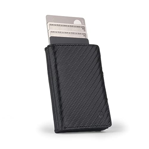 DONBOLSO Wallet Flip I Slim Wallet mit Flipcase I Leder Geldbeutel mit RFID Schutz I Schmale Geldbörse mit Platz für bis zu 10 Karten I Mini Portemonnaie für Herren und Damen I Wallet ohne Münzfach von DONBOLSO