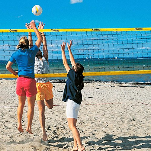 DONET Beach-Volleyball-Netz, Training & Freizeit 8,5 x 1,0 m, PVC-Einfassung gelb 75 mm von DONET