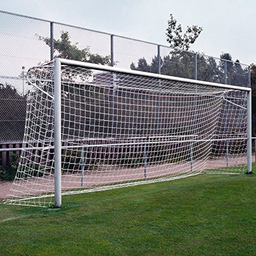 Fußballtornetz 7,50 x 2,50 m Tiefe Oben 0,80 / unten 2,00 m, PP 4 mm ø, weiß von DONET