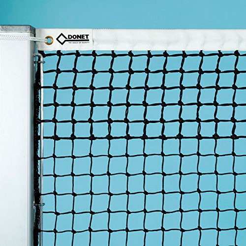 Tennisnetz ca. 3 mm ø stark, schwarz, mit 5 Doppelreihen Oben von DONET