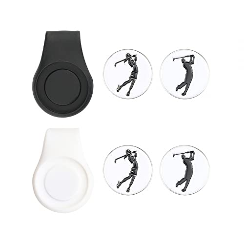 DONGKER Golf Cap Clip,Magnetisch Silikon Golfballmarker, Golf Ballmarkierer Hutkappen-Clips für Golfhandschuhe Taschen Kappen Visier von DONGKER