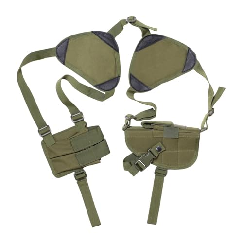 Schulterholster, Airsoft-Holster, Vertikales Pistolenholster Verstellbar mit Doppelter Magazintasche für die meisten Arten von Pistolen von DONGKER