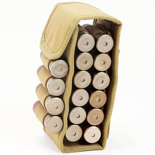 Munitionstasche, 16 Runde 12GA Munition Shells Reload Magazin Aufbewahrungstaschen Tasche Bandelier Bullet Holder für Outdoor-Aktivitäten, Jagd von DONGKER