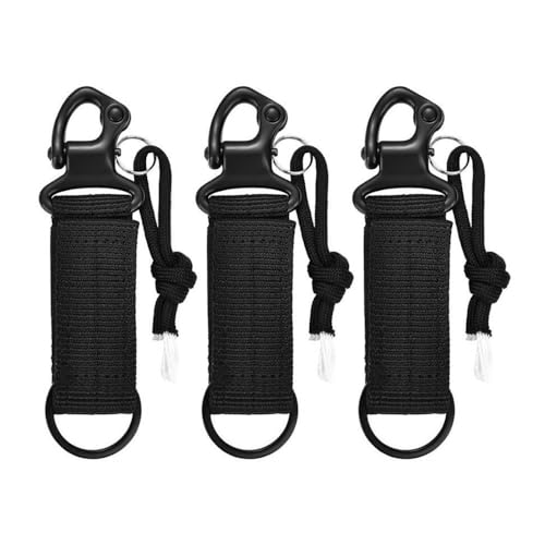 DONGKER Tactical Gürtel Karabiner,Nylon Schlüsselanhänger, Multifunktions Molle Gurtband Taktischer Hängender Gürtel für Bergsteigen Camping Wandern von DONGKER