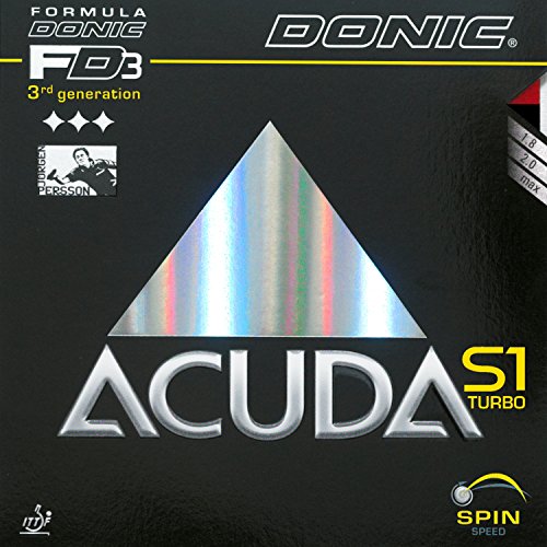 DONIC Belag Acuda S1 Turbo Farbe 2,3 mm, schwarz, Größe 2,3 mm, schwarz von DONIC