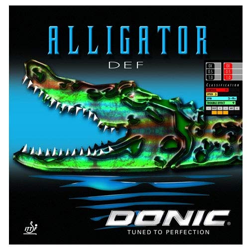 DONIC Belag Alligator DEF (Langnoppe) Farbe OX, schwarz, Größe OX, schwarz von DONIC