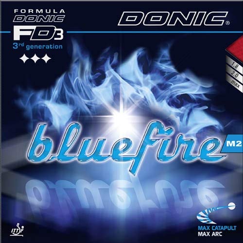 DONIC Belag Bluefire M2 Farbe 2,3 mm, rot, Größe 2,3 mm, rot von DONIC