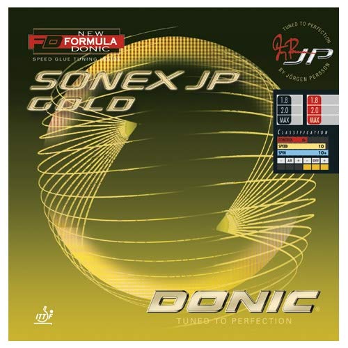DONIC Belag Sonex JP Gold Farbe 2,3 mm, rot, Größe 2,3 mm, rot von DONIC
