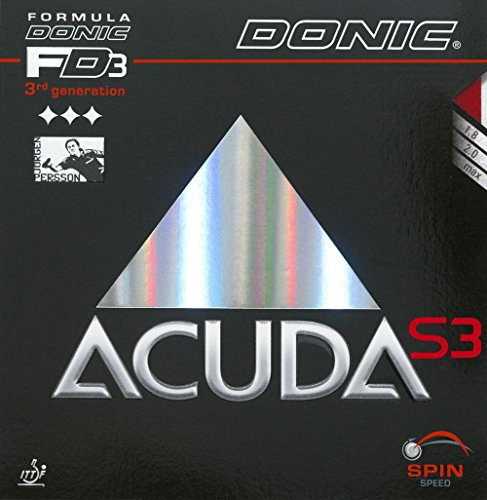Donic Rubber Acuda S3, 2 mm, Red and Black von DONIC
