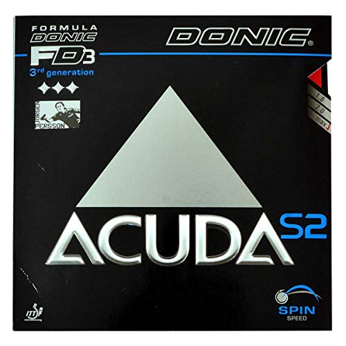 Tischtennisgummis Donic Acuda S2, 2,00 mm, rot von DONIC