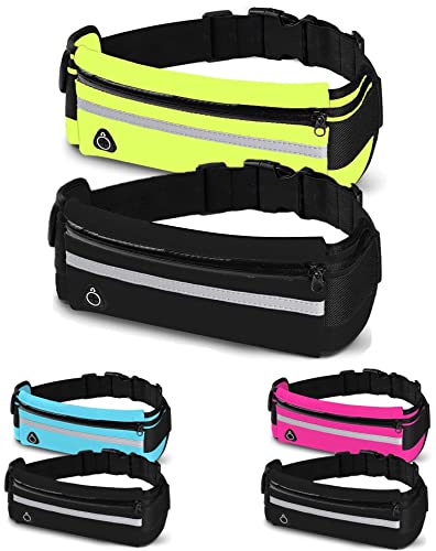 DORNNA® 2x1 Laufgürtel für Handy – Lauftasche für Herren und Frauen, Hüfttasche, Sportgürtel, Running Belt zum Joggen, Laufen, Sport, Fitness. (Grün und Schwarz) von DORNNA