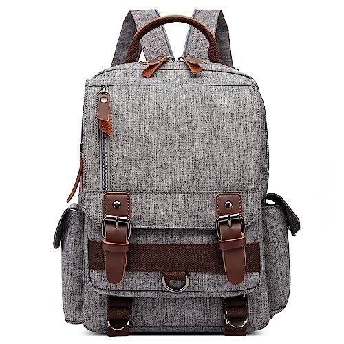 DORRISO Mode Herren Rucksack Sling Bag Vintage Daypack für 10,9 Zoll iPad mit Griff Mehrere Taschen Brusttasche Backpack für Reise Lässig Einkaufen Wandern Wasserdicht Herren Kuriertaschen Grau von DORRISO