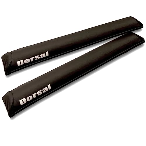 DORSAL Aero Roof Rack Pads - Sunguard (No Fade) for Factory and Wide Crossbars - Surfboards Kayaks Sups Snowboards 20" Black von DORSAL