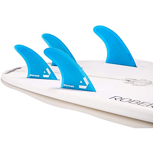 DORSAL Surfboard Fins Quad 4 Set Future Compatible Medium Blue von DORSAL