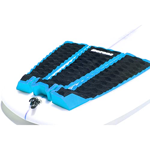 DORSAL Three (3) Piece Surfboard Traction Pad with Tail Block Standard Black/Blue von DORSAL