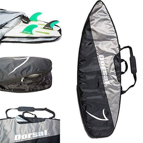 DORSAL Travel Shortboard and Longboard Surfboard Board Day Bag Cover 5'6 Black/Grey von DORSAL