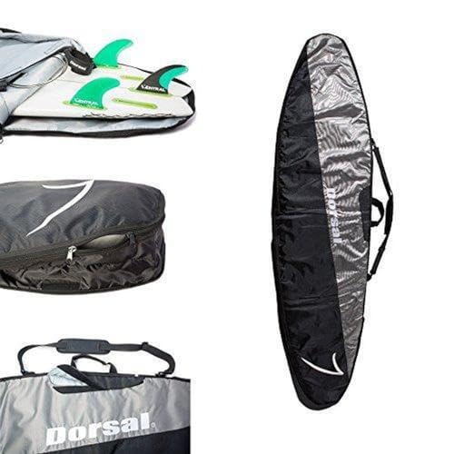 DORSAL Travel Shortboard and Longboard Surfboard Board Day Bag Cover 8'6 Black/Grey von DORSAL