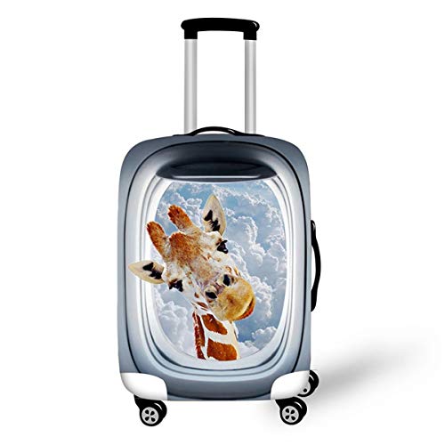 Elastisch Kofferhülle, DOTBUY 3D Reise Kofferschutzhülle Gepäck Cover Reisekoffer Hülle Schutz Bezug Schutzhülle Waschbare Reisetasche Kofferbezug (Giraffe,XL (30-32 Zoll)) von DOTBUY-shop