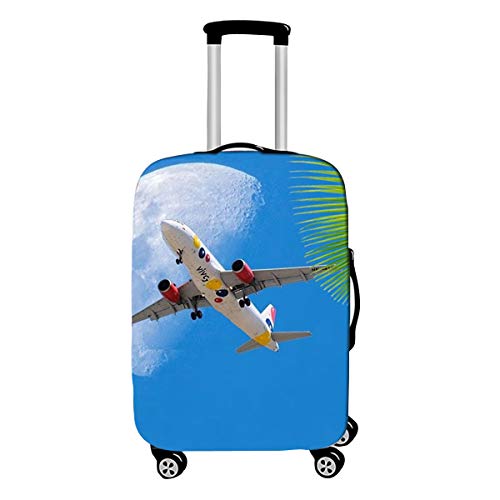 Elastisch Kofferhülle, DOTBUY 3D Flugzeug Reise Kofferschutzhülle Gepäck Cover Reisekoffer Hülle Schutz Bezug Schutzhülle Waschbare Reisetasche Kofferbezug (E,XL (30-32 Zoll)) von DOTBUY
