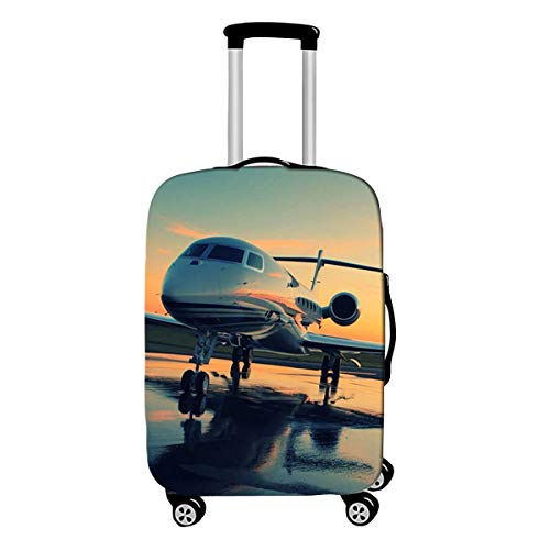 Elastisch Kofferhülle, DOTBUY 3D Flugzeug Reise Kofferschutzhülle Gepäck Cover Reisekoffer Hülle Schutz Bezug Schutzhülle Waschbare Reisetasche Kofferbezug (F,XL (30-32 Zoll)) von DOTBUY