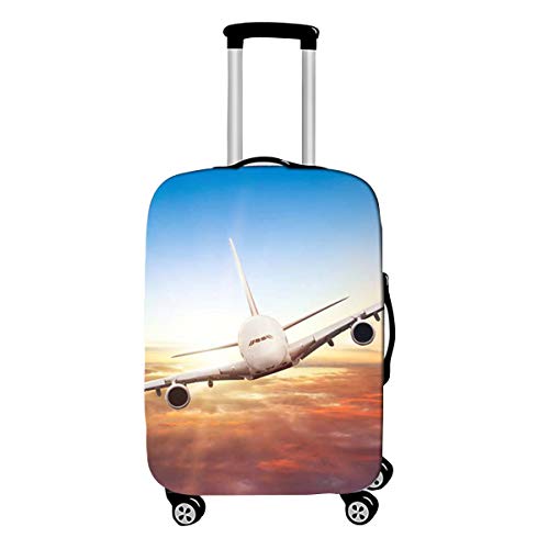 Elastisch Kofferhülle, DOTBUY 3D Flugzeug Reise Kofferschutzhülle Gepäck Cover Reisekoffer Hülle Schutz Bezug Schutzhülle Waschbare Reisetasche Kofferbezug (Farbe C,XL (30-32 Zoll)) von DOTBUY
