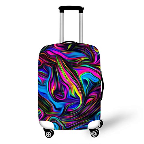 Elastisch Kofferhülle, DOTBUY 3D Reise Kofferschutzhülle Gepäck Cover Reisekoffer Hülle Schutz Bezug Schutzhülle Waschbare Reisetasche Kofferbezug (Farbe,XL (30-32 Zoll)) von DOTBUY